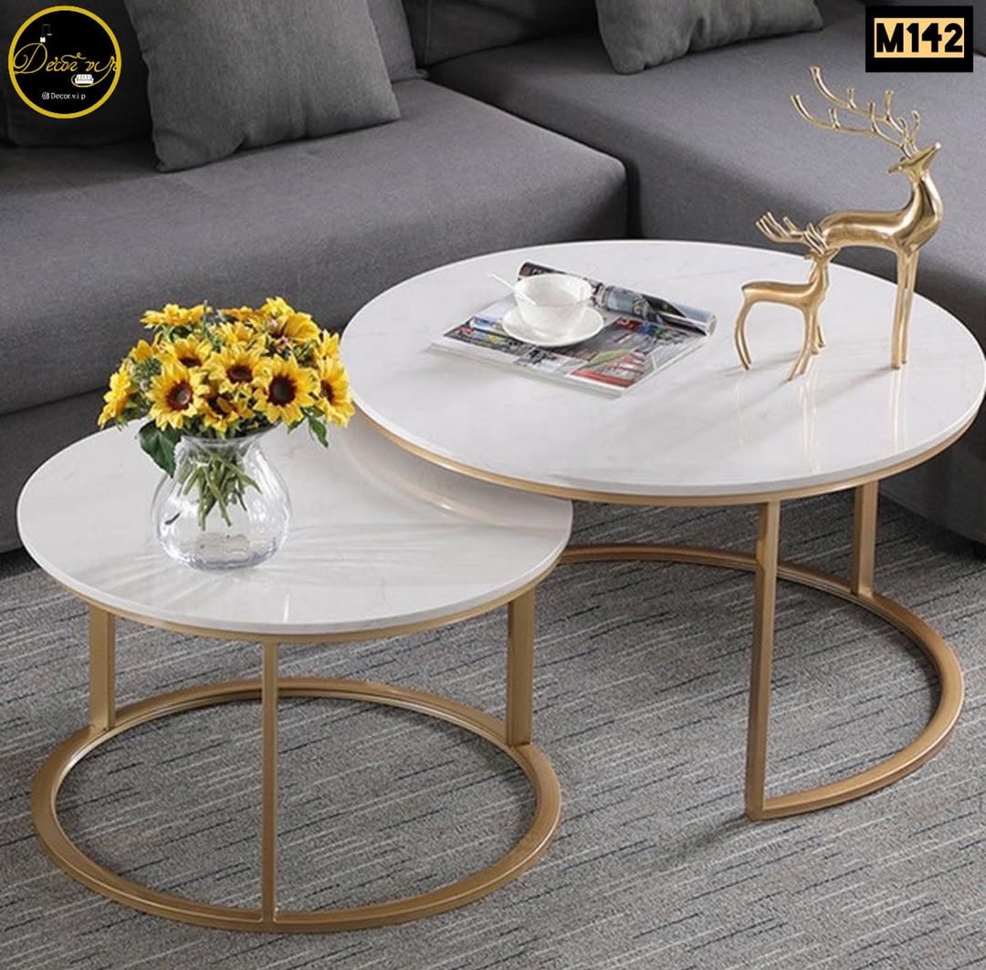 نمای دیگر میز جلومبلی دو تیکه پایه فلزی کد M142