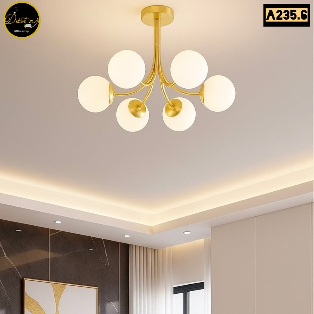 لوستر حبابی مدرن شش شعله کد A235.6