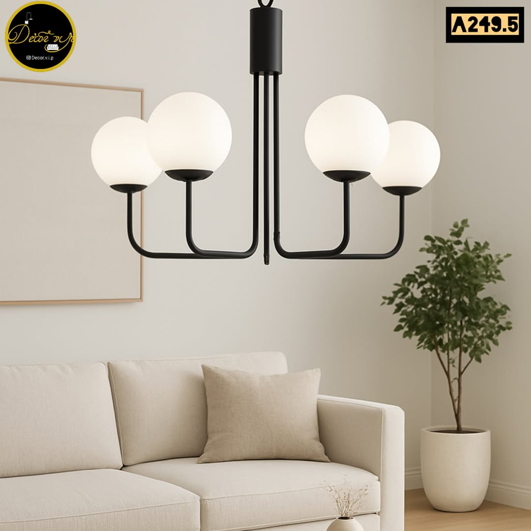 لوستر حبابی مناسب پذیرایی و محل کار و اتاق خواب کد A249 دکور وی آی پی
