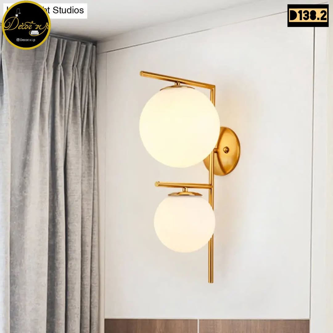 لوستر دیواری دوشعله حبابی کد D138.2