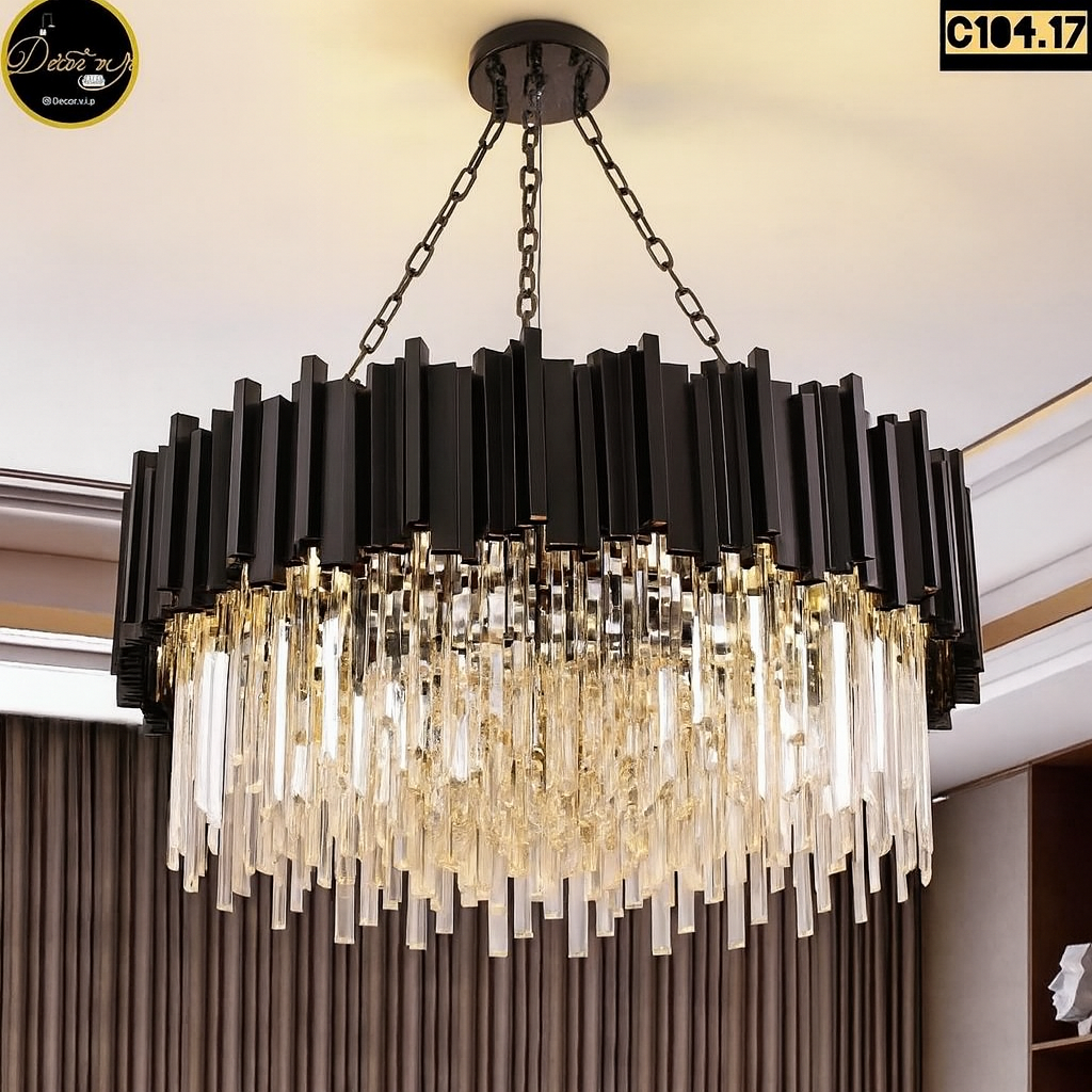 لوستر کریستالی مدرن ۱۳ شعله مناسب پذیرایی کد C103