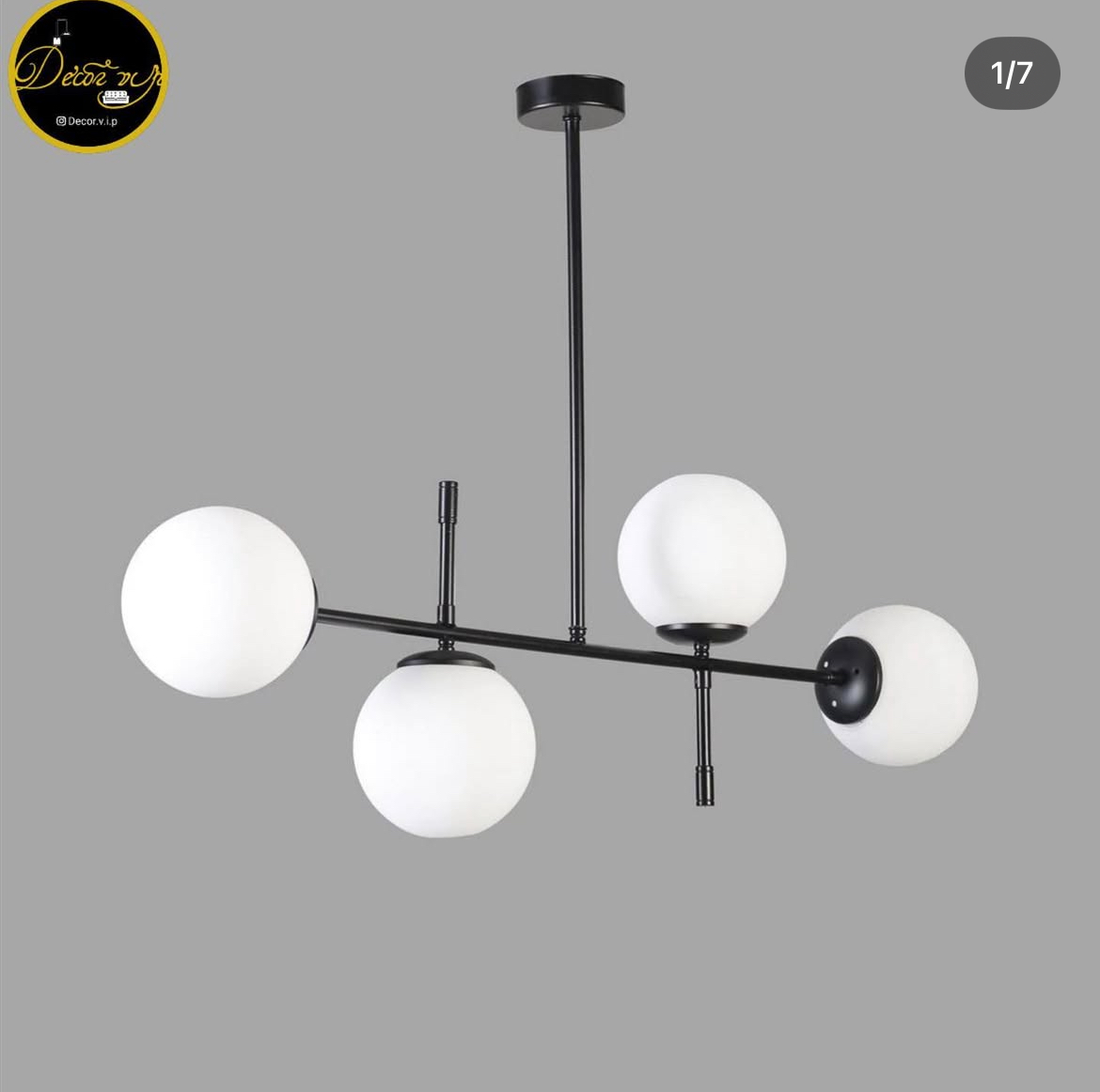 لوستر حبابی مدرن ۴ شعله کد k130.4 دکور وی آی پی