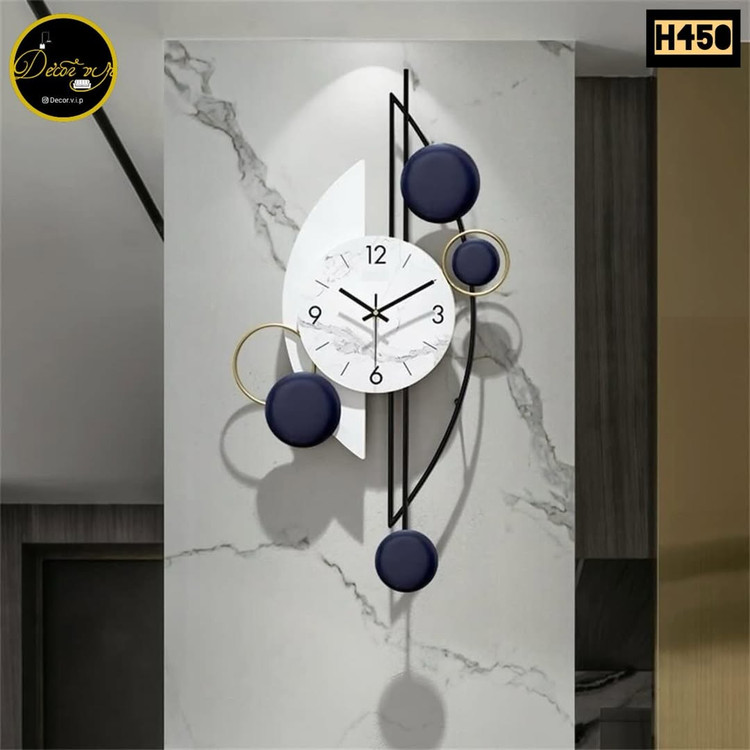 نمای دیگر ساعت دیواری مدرن کد H450 با موتور آرام گرد