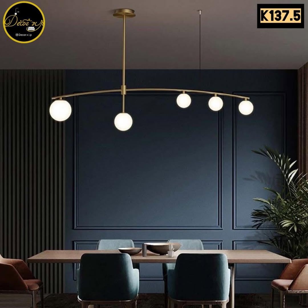 نمای دیگر لوستر کانتری حبابی برای کانتر و جزیره کد K137.5