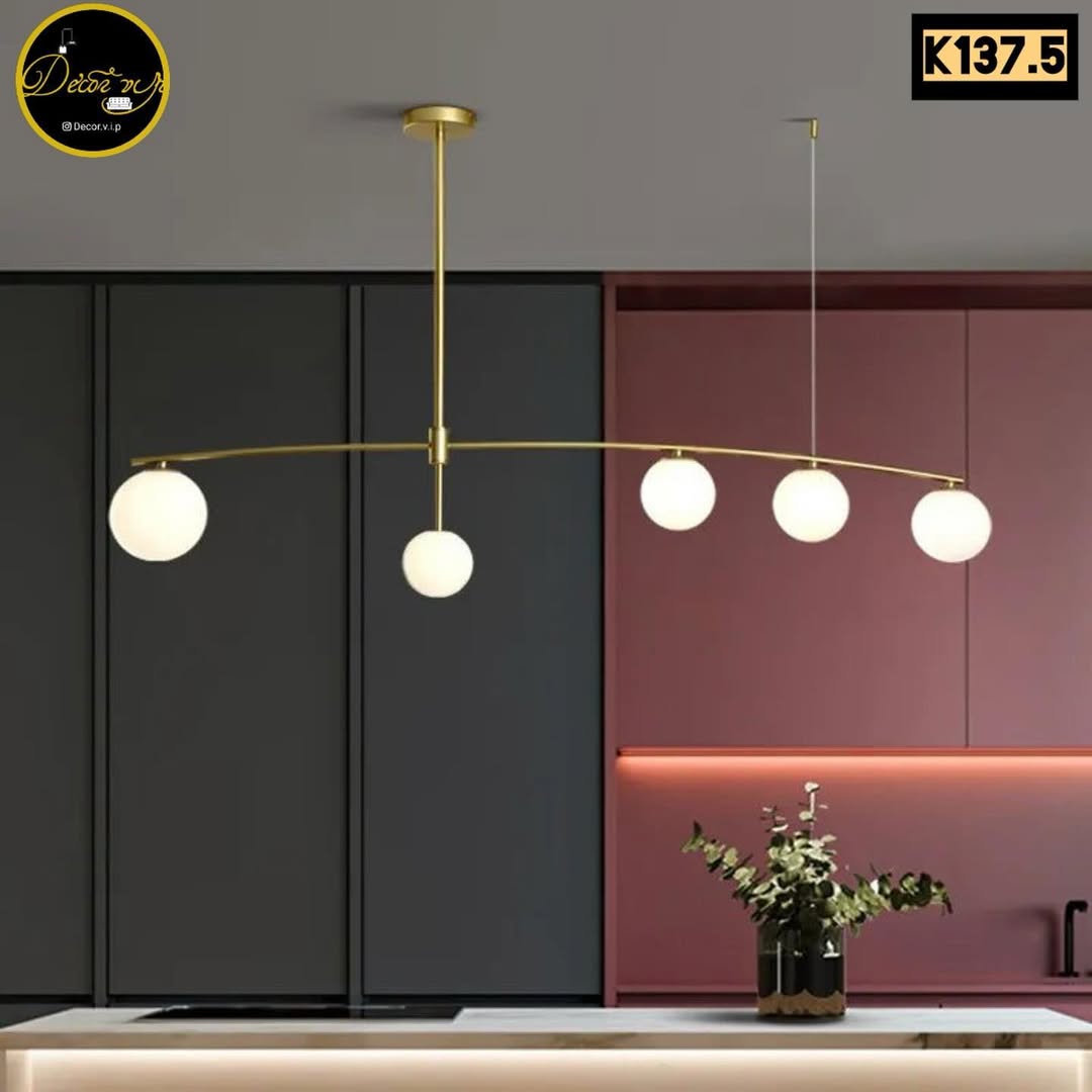 لوستر کانتری حبابی برای کانتر و جزیره کد K137.5 دکور وی آی پی