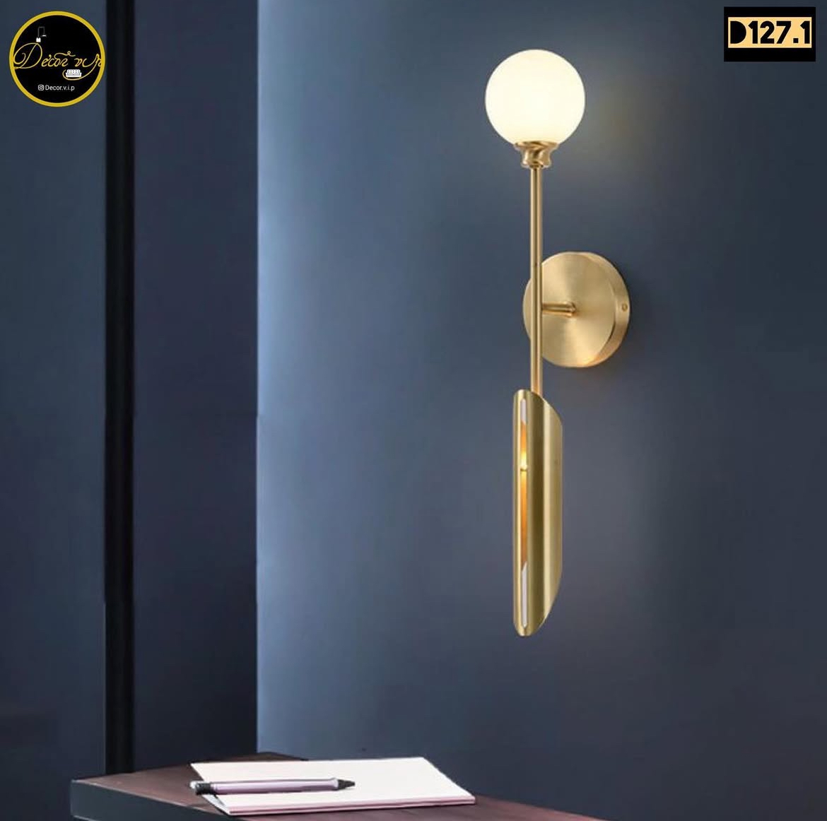 لوستر دیوارکوب دو شعله کدD127 دکور وی آی پی