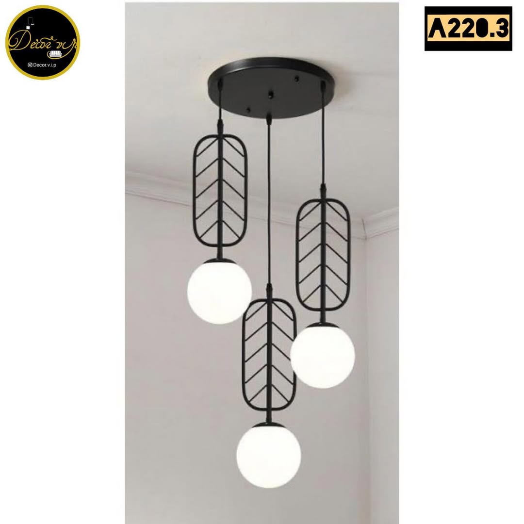 لوستر آویز سه شعله مناسب آشپزخانه و اتاق و راهرو کد A220.3