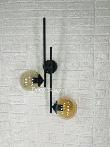 دیوارکوب دوشعله حبابی قابل نصب به صورت برعکس