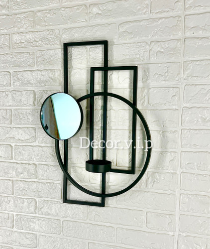 آینه دیواری همراه با جاشمعی